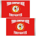 3' x 5' Firefighter Double Sided Knitted Polyester Flag